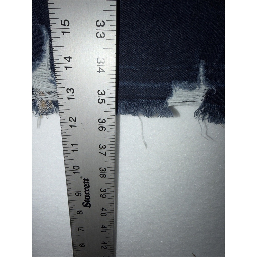 Kancan High Rise Raw Hemmed Flare Leg Distressed Denim Jeans 144635 Size 12 - Picture 7 of 12